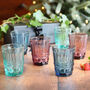 Set Of Four Aurielle Coloured Glass Cocktail Tumblers, thumbnail 1 of 7