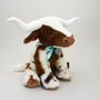 Personalised Texas Longhorn 18 Cm Cow Soft Toy, thumbnail 1 of 10