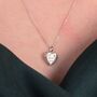 I Love You More Heart Charm Sterling Silver Locket Necklace, thumbnail 2 of 5