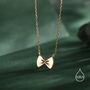 Sterling Silver Farfalle Pasta Shape Pendant Necklace, thumbnail 4 of 12