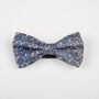 Mens Blue Ditzy Floral Ready Tied Adjustable Bow Tie, thumbnail 10 of 12