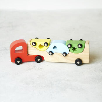 Wooden Car Set With Personalised Gift Bag, 3 of 4