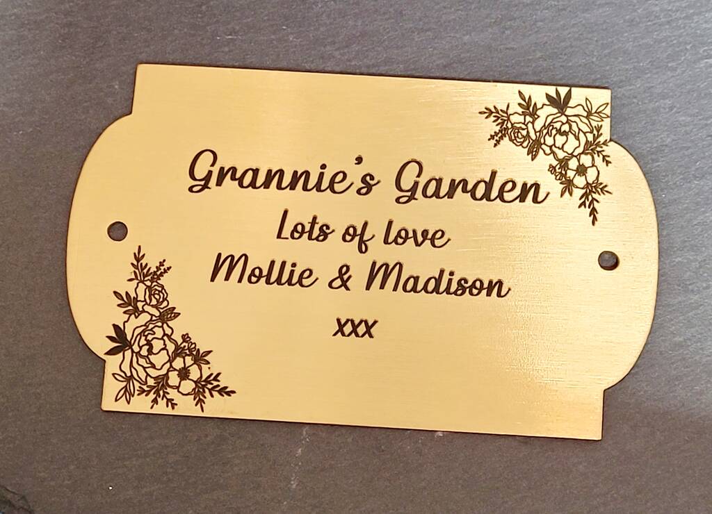 Large 10x6m Plaque/ Memorial/ Name Plate By Posh Paws