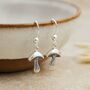 Sterling Silver Mushroom Hook Earrings, thumbnail 6 of 8