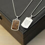 Personalised Men's Tiger's Eye Dog Tag Necklace, thumbnail 1 of 8