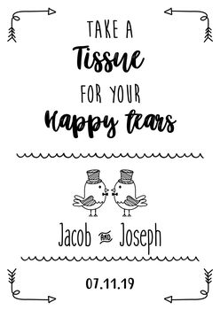 Happy Tears Wedding Tissues | Wedding Favours, 5 of 8