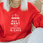 All I Want For Christmas Is Cats Christmas Jumper, thumbnail 1 of 2