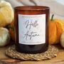 Hello Autumn Pumpkin Spice Scented Soy Candle, thumbnail 1 of 6