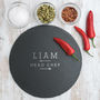 Personalised 'Head Chef' Round Chopping Board, thumbnail 2 of 4