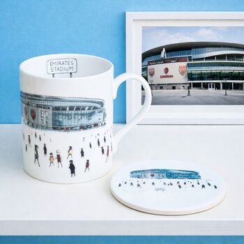 Arsenal Football Stadium Football Mug, 2 of 7