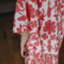 Pink Kaftan Style Block Printed Pyjamas, thumbnail 2 of 6