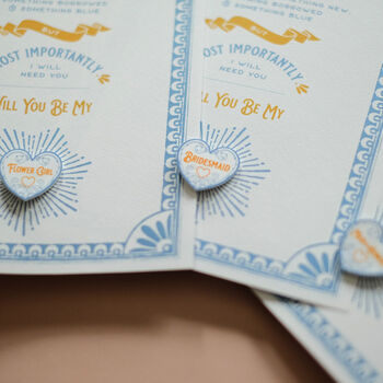 Will You Be My Bridesmaid Card And Pin, 9 of 9