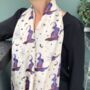 Halloween Witches Hats Print Scarf In Personalised Gift Box, thumbnail 3 of 4