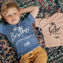 Personalised New Baby Sibling Shirt Set, thumbnail 2 of 11