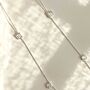 Princess Cut Diamond Station Necklace, thumbnail 3 of 7