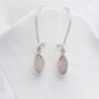 Sterling Silver Rose Quartz Earrings, thumbnail 3 of 7