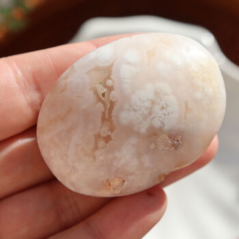 Flower Agate Palm Stone Gift With Pouch And Card, 7 of 9