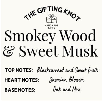 Smokey Wood And Sweet Musk Soy Wax Candle – Luxury Amber Jar Candle, 8 of 8