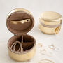 Round Gold Travel Jewellery Box For Her, thumbnail 2 of 4