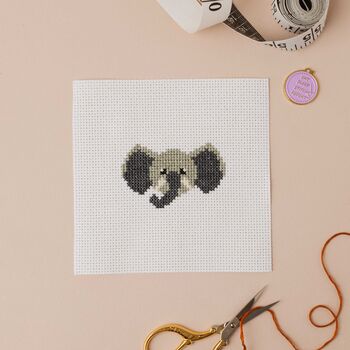 Elephant Mini Counted Cross Stitch Kit, 2 of 3