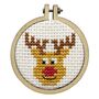 Leading The Sleigh, The Rudolph Way! Christmas Mini Matchbox Cross Stitch Kit, thumbnail 3 of 5