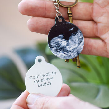 Father's Day Baby Scan Personalised Keyring, 3 of 8