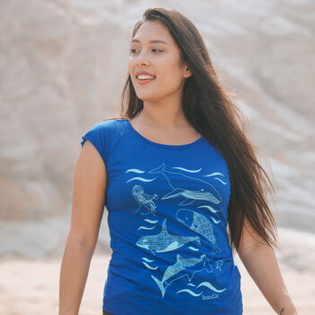Under The Sea Bamboo Womens T Shirt, 2 of 5