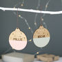 Personalised Name Wooden Christmas Bauble, thumbnail 1 of 5