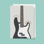 Bass Guitar Birthday Card | Fender P Bass Card, thumbnail 3 of 6