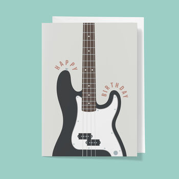 Bass Guitar Birthday Card | Fender P Bass Card, 3 of 6