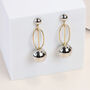 Gold And Silver Plated Drop Earrings, thumbnail 1 of 6