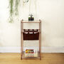 Handmade Console Table In Copper With Magazine Holder, thumbnail 1 of 7