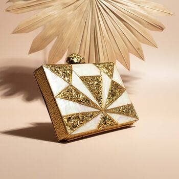 Miami – Gold Mother Of Pearl Clutch, 6 of 7