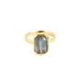 Sustainable 18 K Gold Vermeil Textured Labradorite Ring, thumbnail 3 of 5