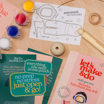 Make Your Own Astronaut Wooden Craft Kit For Kids, 2 of 7
