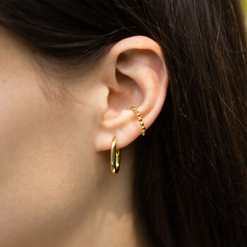 Gold Plated Silver Bobble Ear Cuff, 2 of 3