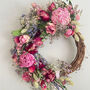 Rose, Peony And Lavender Dried Flower Wreath, thumbnail 1 of 6