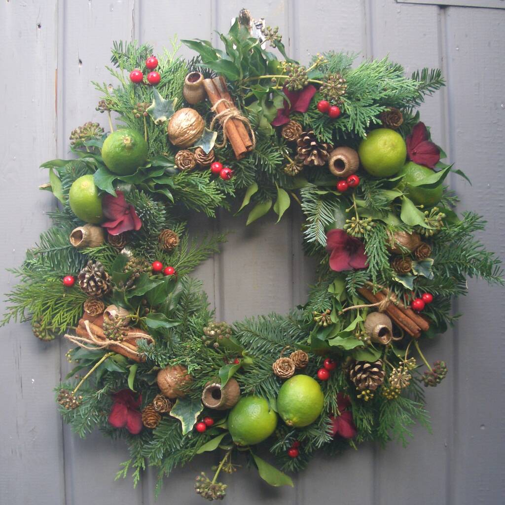 Fresh Classic Traditional Christmas Wreath By Pippa Designs ...