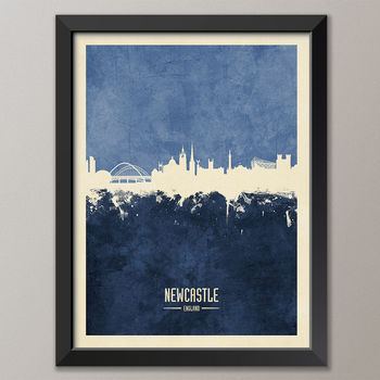 Newcastle Skyline Print And Box Canvas, 3 of 7