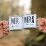 Personalised Mr And Mrs Enamel Mug, thumbnail 2 of 5