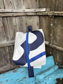 Little Upcycled Sailcloth Wash Bag, 6 of 6