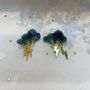 Ceramic Cloud Stud Statemant Earrings Lightning Bolt, thumbnail 8 of 9