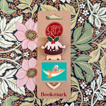 Christmas Pudding Wooden Bookmark, 3 of 4
