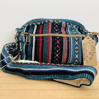 Mini Striped Bohemian Shoulder Bag, 7 of 12
