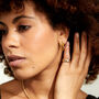 Kelso Large Chunky Gold Vermeil Earrings, thumbnail 2 of 4