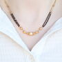 Gold Black Beaded Indian Mangalsutra Necklace, thumbnail 1 of 8