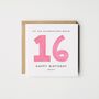 Personalised 50th Birthday Card *Age/Colour Options, thumbnail 3 of 4