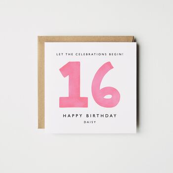Personalised 50th Birthday Card *Age/Colour Options, 3 of 4