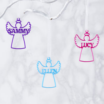Personalised Angel Christmas Decoration, 2 of 5