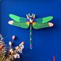 Giant Green Dragonfly Slot Together Wall Decoration, thumbnail 1 of 5